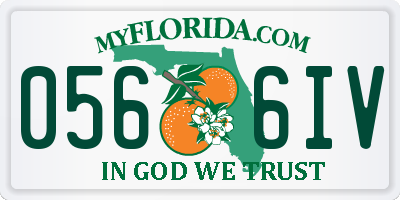FL license plate 0566IV