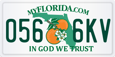 FL license plate 0566KV