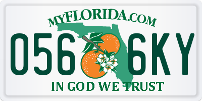 FL license plate 0566KY