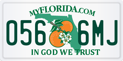 FL license plate 0566MJ
