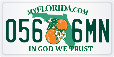 FL license plate 0566MN