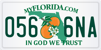 FL license plate 0566NA