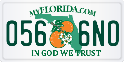 FL license plate 0566NO
