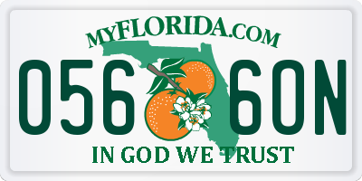 FL license plate 0566ON