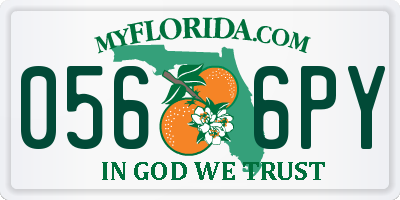 FL license plate 0566PY