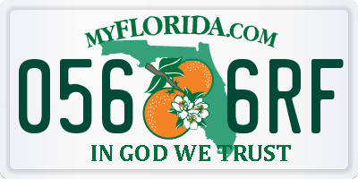 FL license plate 0566RF