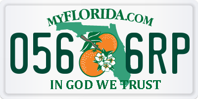 FL license plate 0566RP