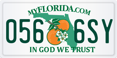 FL license plate 0566SY