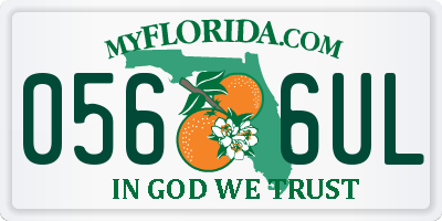 FL license plate 0566UL