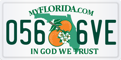 FL license plate 0566VE