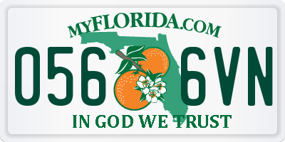 FL license plate 0566VN