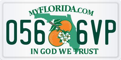 FL license plate 0566VP