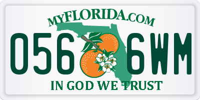 FL license plate 0566WM