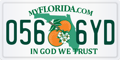 FL license plate 0566YD