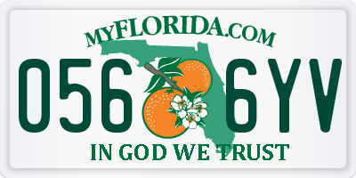 FL license plate 0566YV