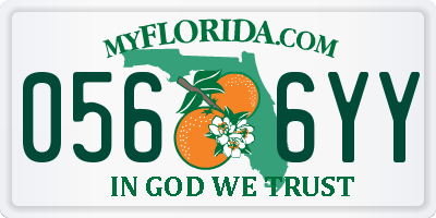 FL license plate 0566YY