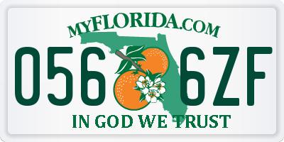 FL license plate 0566ZF