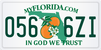 FL license plate 0566ZI