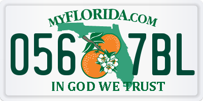 FL license plate 0567BL