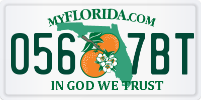 FL license plate 0567BT