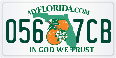 FL license plate 0567CB