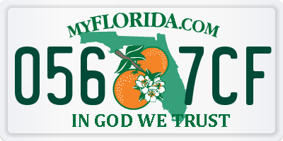 FL license plate 0567CF