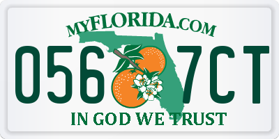 FL license plate 0567CT
