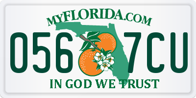 FL license plate 0567CU