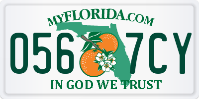 FL license plate 0567CY