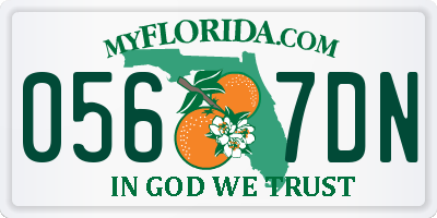 FL license plate 0567DN