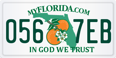FL license plate 0567EB