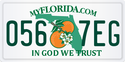 FL license plate 0567EG
