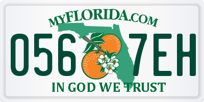 FL license plate 0567EH