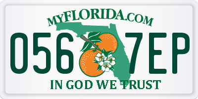 FL license plate 0567EP