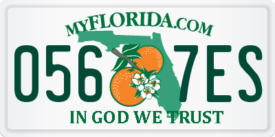 FL license plate 0567ES