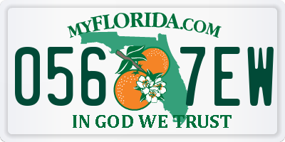 FL license plate 0567EW