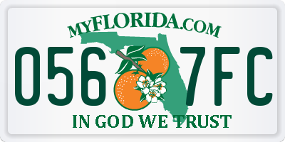 FL license plate 0567FC