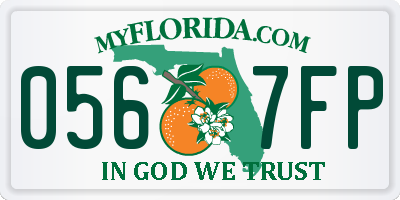 FL license plate 0567FP