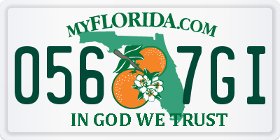 FL license plate 0567GI