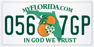 FL license plate 0567GP