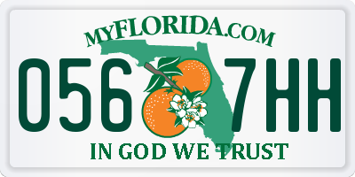 FL license plate 0567HH