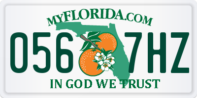 FL license plate 0567HZ