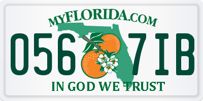 FL license plate 0567IB
