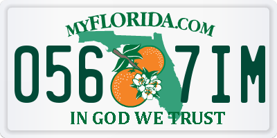 FL license plate 0567IM