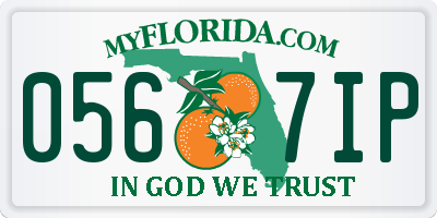 FL license plate 0567IP