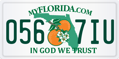 FL license plate 0567IU