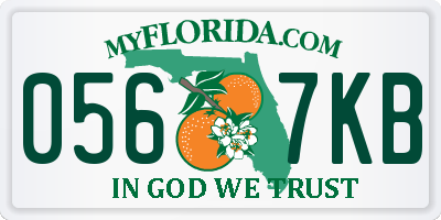 FL license plate 0567KB
