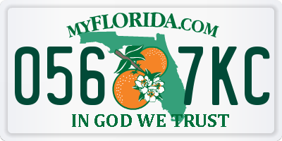 FL license plate 0567KC