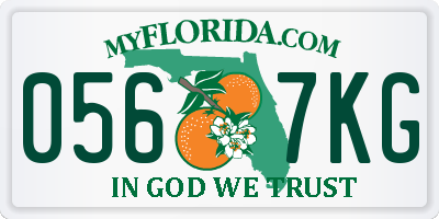 FL license plate 0567KG