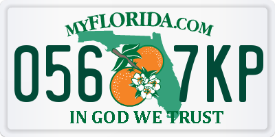 FL license plate 0567KP